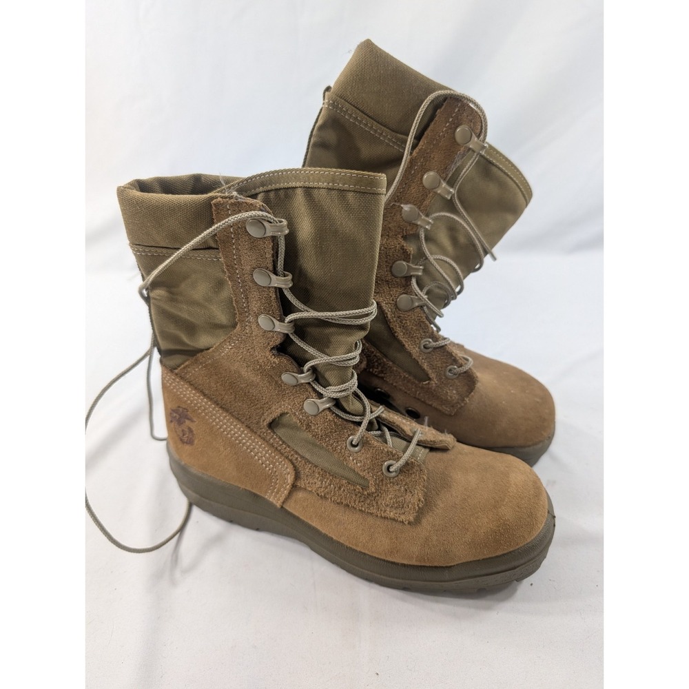 Belleville USMC Hot Weather Marine Combat  Boots  Brown Leather 5 R